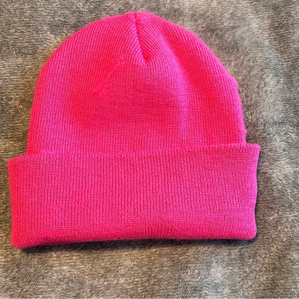 Youth Girls Pink Carhartt Beanie Hat Winter Snow Outdoor - Picture 3 of 5
